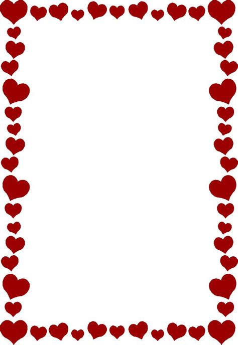 Heart Border Free Valentine Clip Art Clip Art Borders Valentines