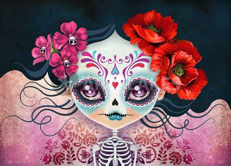 Amelia Calavera Sugar Skull Digital Art Art Prints And Posters By