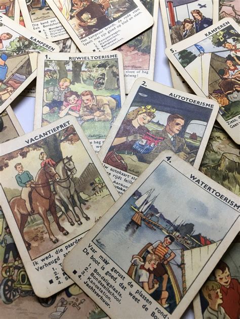 Anwb Kwartetspel 1940s Cards From The Netherlands Etsy Canada