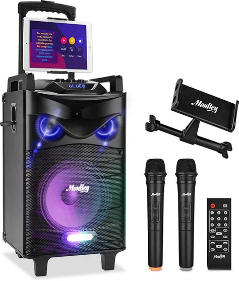 karaoke lautsprecher moukey bluetooth karaoke system 160w pa anlage karaoke maschine mit dj
