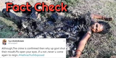 Fact Check Photo Of A Half Burnt Body Of A Woman From Madhya Pradesh Shared With A False