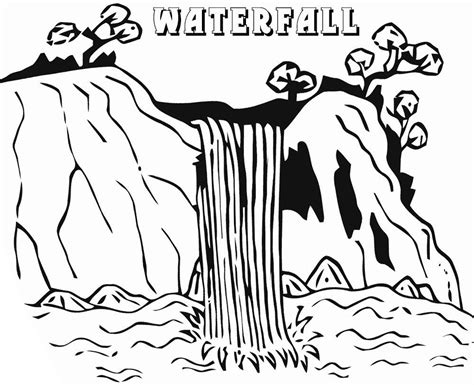 Homemade ginger colorable gift labels. Waterfall Coloring Pages | Coloring pages for kids ...