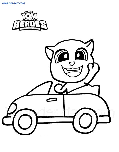 Dibujos De Talking Tom Heroes Para Colorear Wonder Day