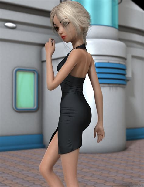 Front Slit Dress For Genesis 2 Females Daz 3d