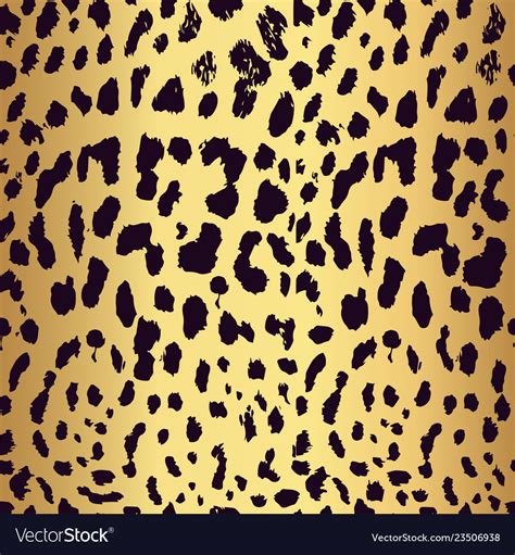 Seamless Gold Leopard Print Pattern Royalty Free Vector