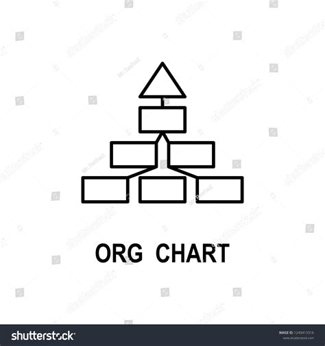 Organizational Chart Icon Element Business Structure Stock Illustration