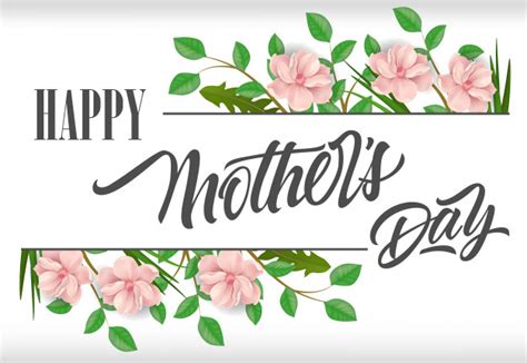 Feliz Día De La Madre Letras Con Plantas Y Flores De Color