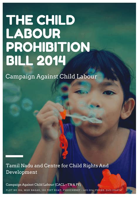 The Child Labour Prohibition Bill 2014 Human Rights Advocacy And