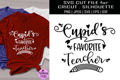 Cupid's favorite teacher svg, teacher valentine svg By Midmagart
