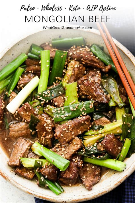 A lightened up version of mongolian beef that is easy and flavorful. Whole30 Mongolian Beef (Paleo, Keto, AIP Option) - What ...