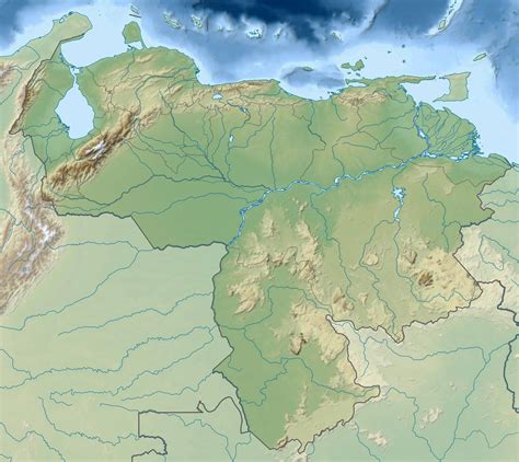 Large Relief Map Of Venezuela Venezuela South America Mapsland