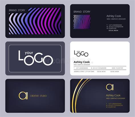 Business Cards Template Corporate Identity Visiting Cards With Place