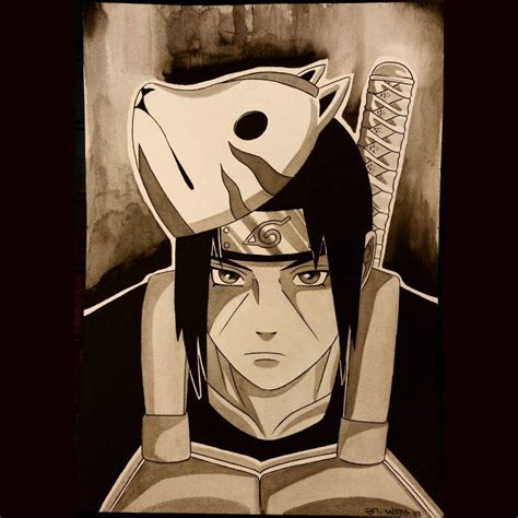 Maybe you would like to learn more about one of these? Painted one more. Anbu Itachi. Dynamic tattoo ink on ...