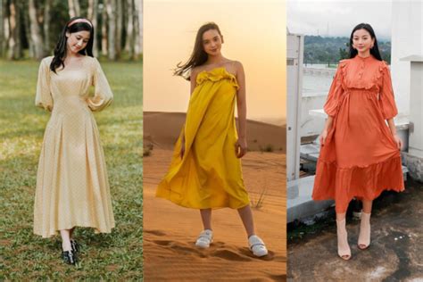 11 Gaya Vintage Dengan Poplin Dress Ala Artis Lyodra Anggun