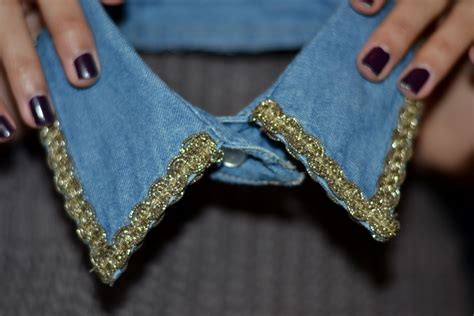This video shows how i embroidered on some of my shirts for spring. Diy Glitter Collar · How To Make A Shirt Collar · Sewing ...