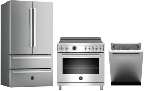French door refrigerators from bertazzoni's professional series delivers professional performance to your home kitchen. Bertazzoni BERPRO36V2 3 Piece Kitchen Appliances Package ...
