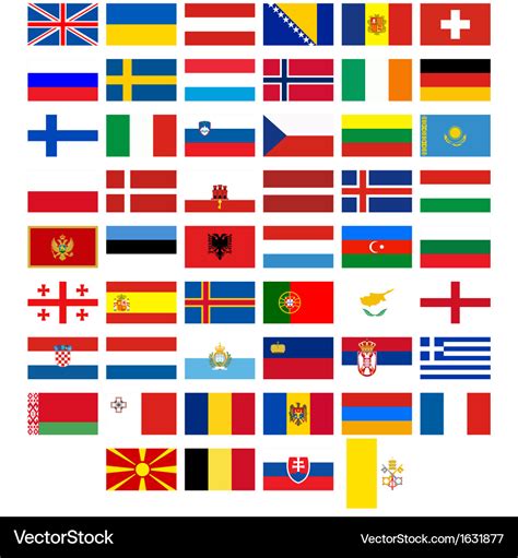 Flags Of Europe With Names