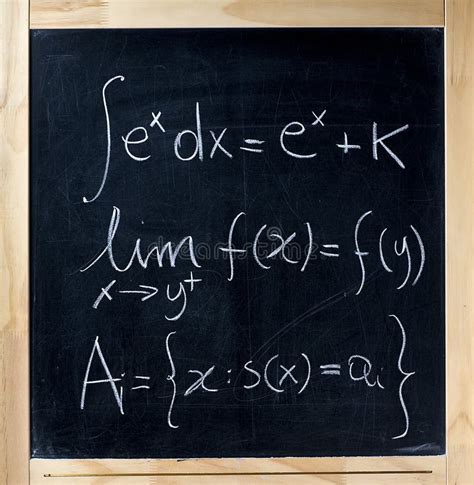 Math Formulas On A Blackboard Stock Photo Image Of Background
