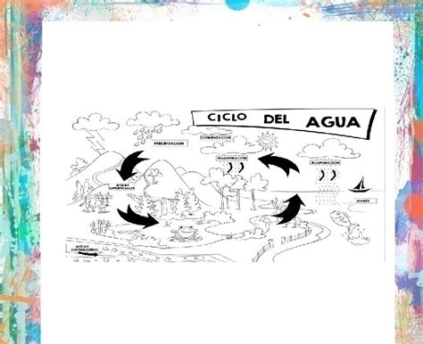 Dibujo Del Ciclo Del Agua Para Colorear Colorea Tus Dibujos