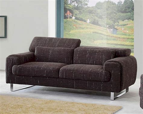 Contemporary furniture designs live on today, as fresh and crisp as they were in the 1940s, '50s, and '60s. European Design Modern Sofa in Brown Finish 33SS142