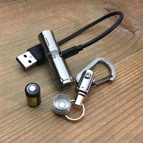 Custom Flashlight Keychain Rechargeable Micro Usb Interface S