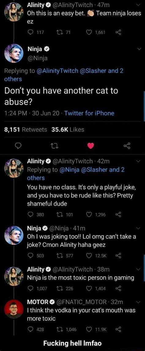 Alinity Alinitytwitch Oh This Is An Easy Bet Cs Team Ninja Loses Se Ow Tan Ninja Ninja