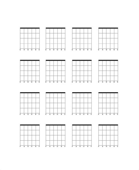 The Guitar Chords Are Arranged In Rows