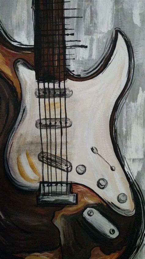 Hendrix Fender Guitar Painting Ooak Cover Art Original Abstract