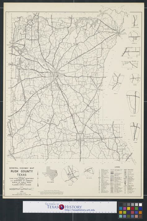 General Highway Map Rusk County Texas The Portal To Texas History