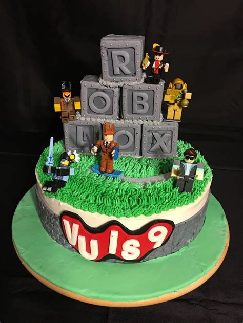 Roblox edible cake topper birthday party decoration round. 9th Birthday cake Roblox birthday cake | 9th birthday cake ...