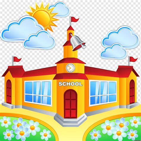 School Cartoon Building Cartoon Stock Photography Png Pngwing