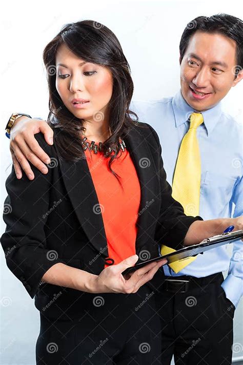 Asian Chinese Business Sexual Harassment Stock Image Image Of Harassment Pushy 38767349