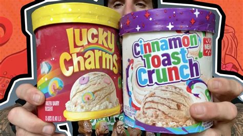 Ice Cream Review Lucky Charms Cinnamon Toast Crunch Ice Cream YouTube