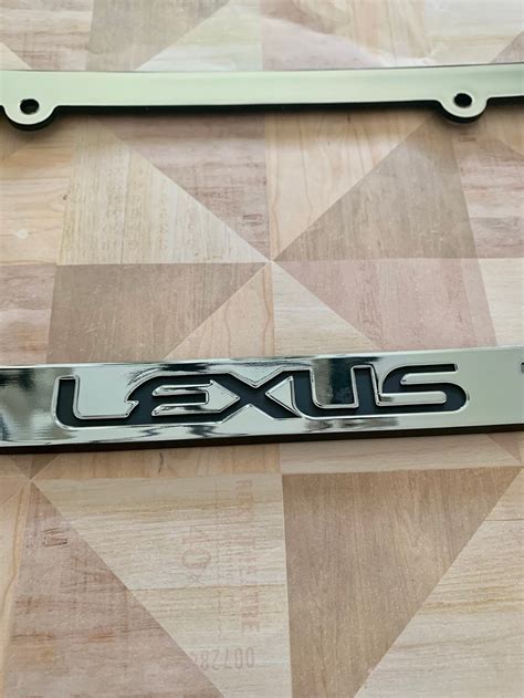 Lexus License Plate Frame Chrome Brushed Plastic Rust Free Etsy