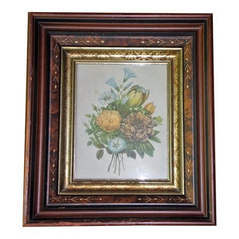 Antique Victorian Eastlake Deep Well Walnut And Gilt Picture Frame