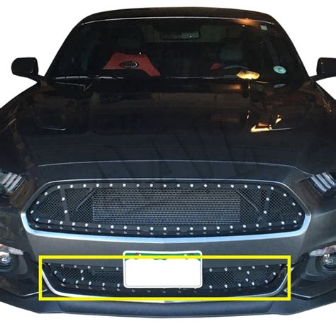 Aal Black Steel Mesh Grille Grill Insert With Silver Rivets For 2015