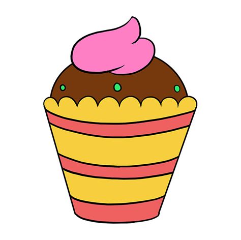How To Draw A Cupcake Really Easy Drawing Tutorial