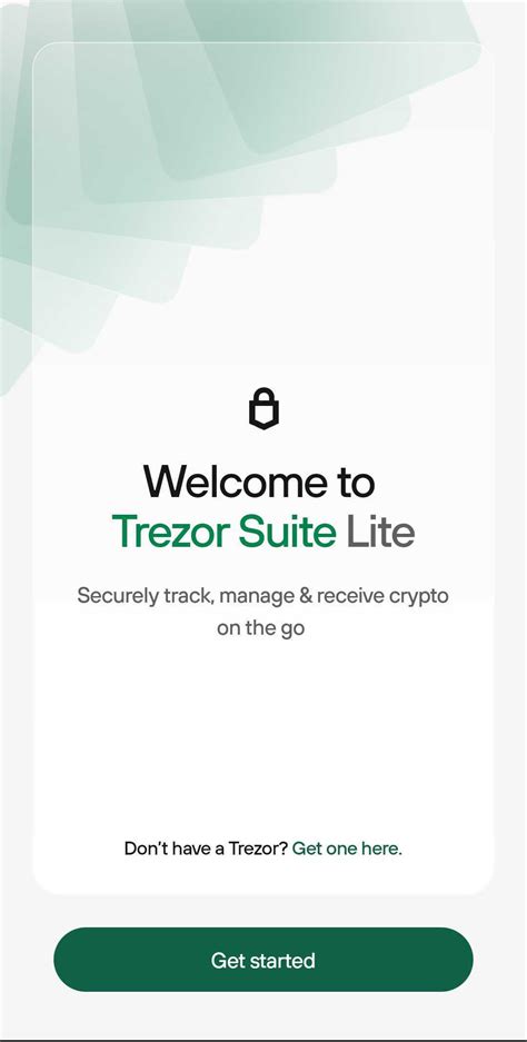 Trezor Suite Lite Mobile Application