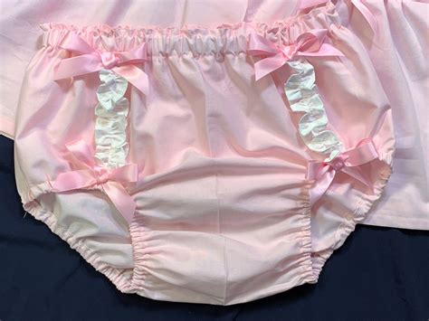 Adult Baby Sissy Littles Abdl Soft Blush Pink Ruffle Diaper Etsy