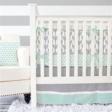 Gray And Mint Arrow Baby Bedding Swatch Set By Cadenlanebabybedding