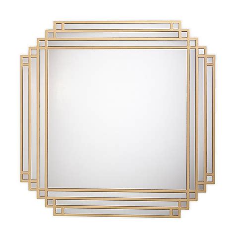 Southern Enterprises© Aviland 32 Inch Square Wall Mirror In Gold Bed