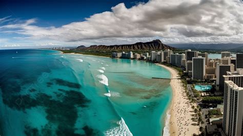 Gambar Background Pemandangan Hawaii Yang Menakjubkan Vektor Dan File