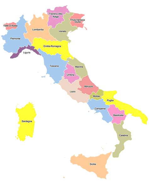 Cartina Italia Tematica Da Stampare