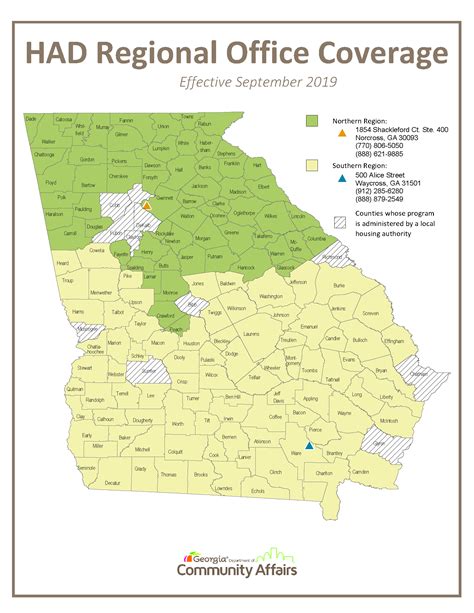 Housing Assistance Division Map | Georgia Department of Community Affairs