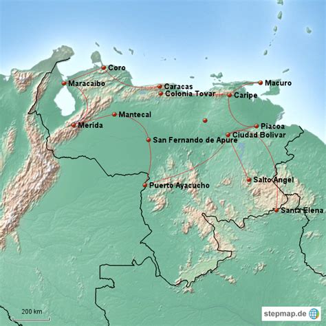 Stepmap Venezuela 2015 Landkarte Für Venezuela