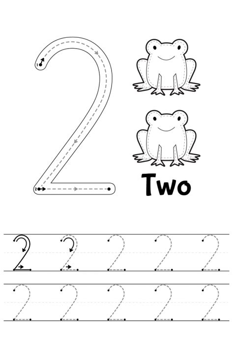 Number 2 Tracing Worksheets Numbers Preschool Preschool Tracing
