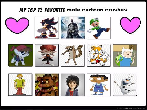 My Top 13 Favorite Male Cartoon Crushes By Emilyhedgehog67 On Deviantart