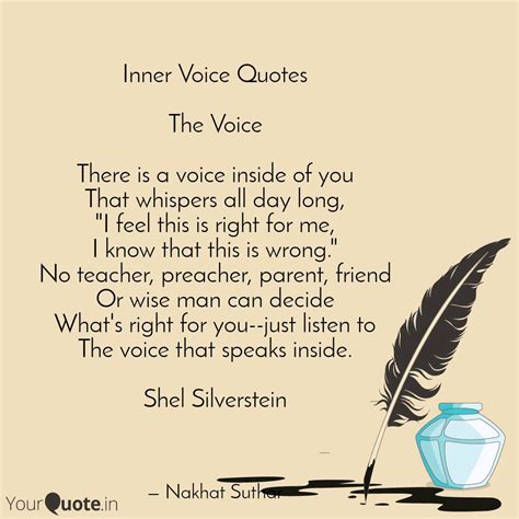 Mencken, peggy here you will find all the famous inner voice quotes. Inner Voice Quotes The V... | Quotes & Writings by Nakhat Suthar | YourQuote