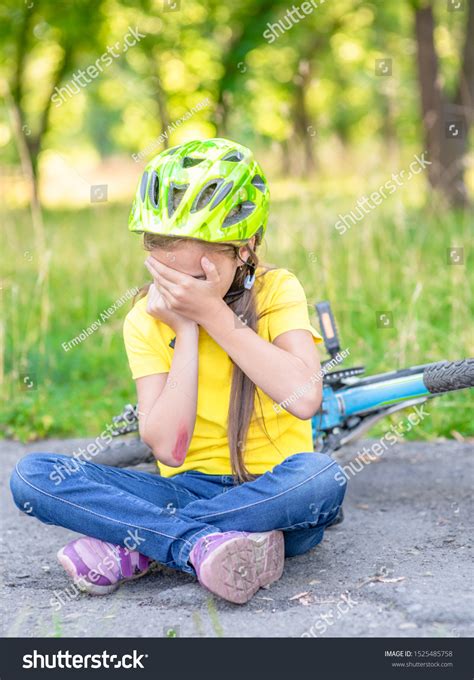 Crying Little Girl Fell Bike Summer Stock Photo 1525485758 Shutterstock