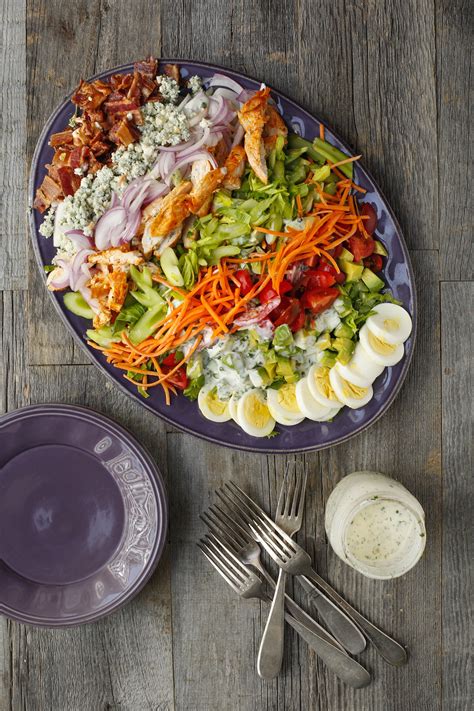 For a main dish salad, add chicken. Jeanette's Buffalo Cobb Salad | Delicious salads, Main ...